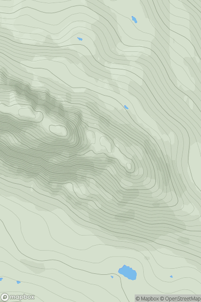 Thumbnail image for Meall Beag [Lochinver to Ullapool] showing contour plot for surrounding peak